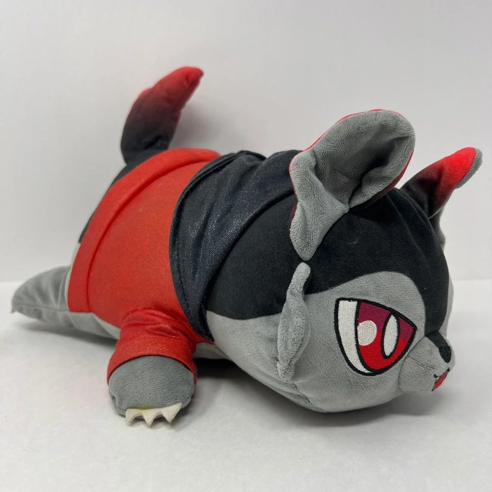 Aphmau MeeMeows Ultima Aaron Cat Plush 11 Inch Red Black Mystery Catface Wolf